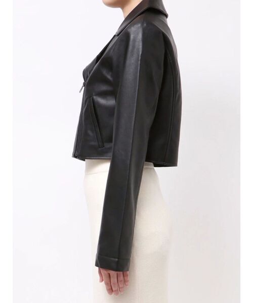 RESEXXY（リゼクシー）の「フェイクレザーライダースジャケット（ライダースジャケット・レディース・ブラック/アイボリー・MEDIUM/SMALL）」の20枚目の写真