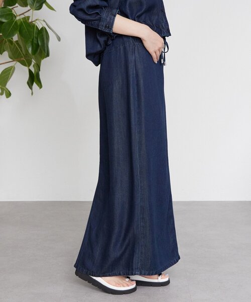 BEARDSLEY（ビアズリー）の「トロミデニムタイトスカート（スカート・レディース・インディゴブルー・FREE）」の4枚目の写真