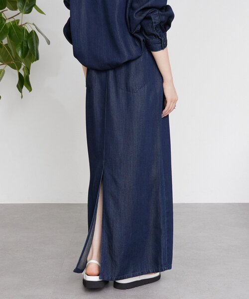 BEARDSLEY（ビアズリー）の「トロミデニムタイトスカート（スカート・レディース・インディゴブルー・FREE）」の5枚目の写真