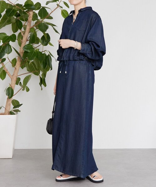 BEARDSLEY（ビアズリー）の「トロミデニムタイトスカート（スカート・レディース・インディゴブルー・FREE）」の7枚目の写真