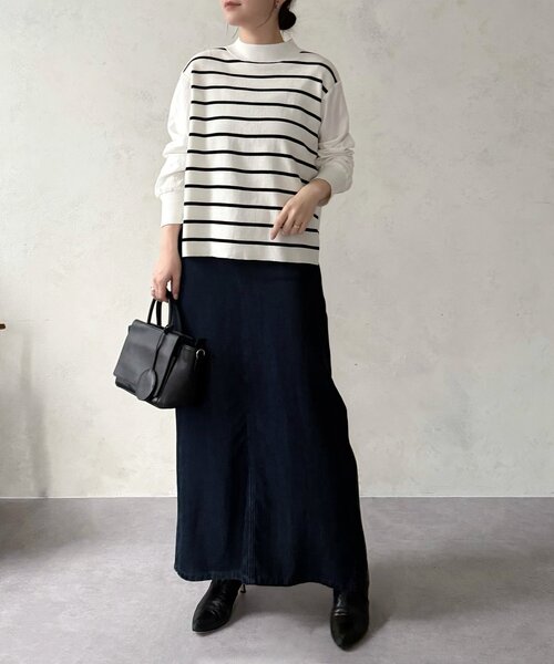 BEARDSLEY（ビアズリー）の「トロミデニムタイトスカート（スカート・レディース・インディゴブルー・FREE）」の9枚目の写真