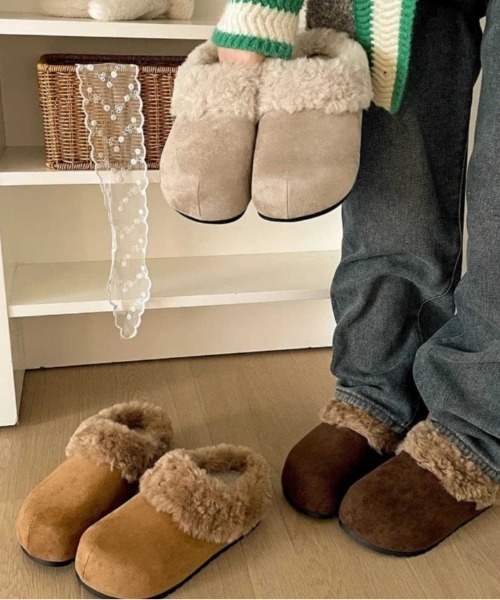 Vipoa（ヴィポア）の「フリーススリッポン（スリッポン・レディース・ベージュ/ブラウン/アイボリー・LARGE/MEDIUM/SMALL）」の8枚目の写真