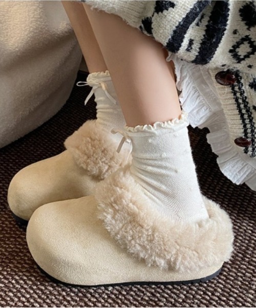 Vipoa（ヴィポア）の「フリーススリッポン（スリッポン・レディース・ベージュ/ブラウン/アイボリー・LARGE/MEDIUM/SMALL）」の21枚目の写真