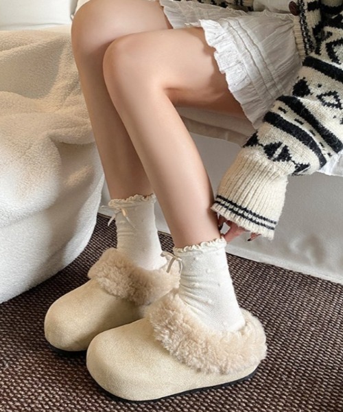 Vipoa（ヴィポア）の「フリーススリッポン（スリッポン・レディース・ベージュ/ブラウン/アイボリー・LARGE/MEDIUM/SMALL）」の5枚目の写真