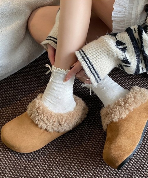 Vipoa（ヴィポア）の「フリーススリッポン（スリッポン・レディース・ベージュ/ブラウン/アイボリー・LARGE/MEDIUM/SMALL）」の6枚目の写真