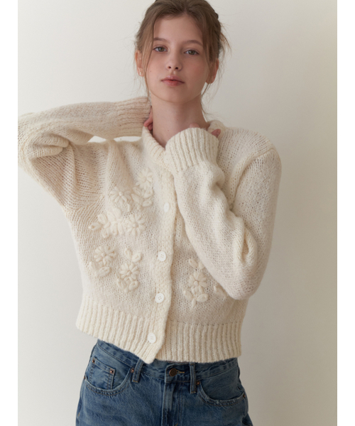 Marshmallow knit cardigan (ivory)