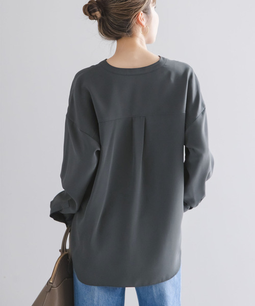 Noble（ノーブル）の「《追加・WEB限定カラー》ワークディテールドレープシャツ（シャツ/ブラウス・レディース・ホワイト系その他/ベージュ系その他/カーキ/チャコールグレー・FREE）」の16枚目の写真