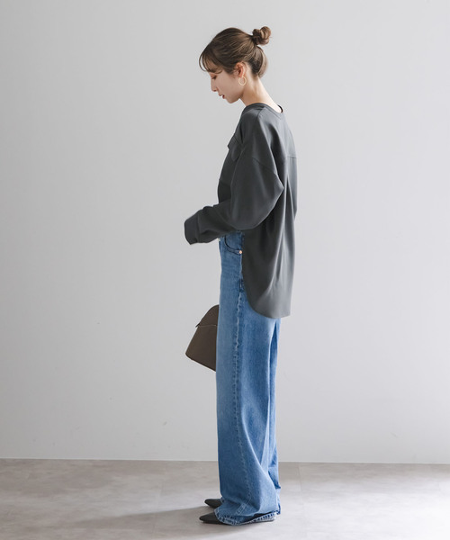 Noble（ノーブル）の「《追加・WEB限定カラー》ワークディテールドレープシャツ（シャツ/ブラウス・レディース・ホワイト系その他/ベージュ系その他/カーキ/チャコールグレー・FREE）」の18枚目の写真