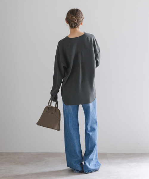 Noble（ノーブル）の「《追加・WEB限定カラー》ワークディテールドレープシャツ（シャツ/ブラウス・レディース・ホワイト系その他/ベージュ系その他/カーキ/チャコールグレー・FREE）」の19枚目の写真