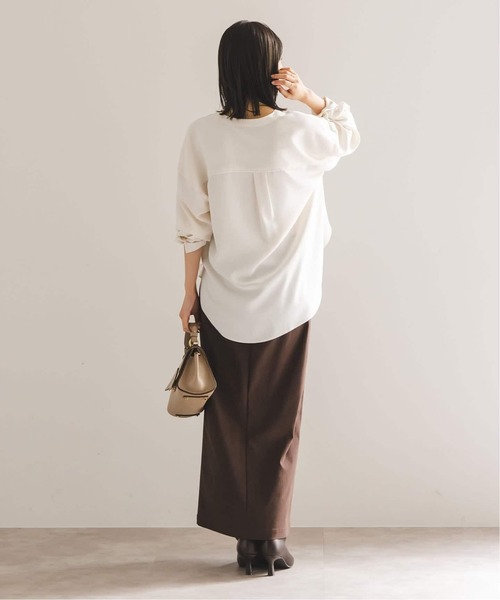 Noble（ノーブル）の「《追加・WEB限定カラー》ワークディテールドレープシャツ（シャツ/ブラウス・レディース・ホワイト系その他/ベージュ系その他/カーキ/チャコールグレー・FREE）」の21枚目の写真