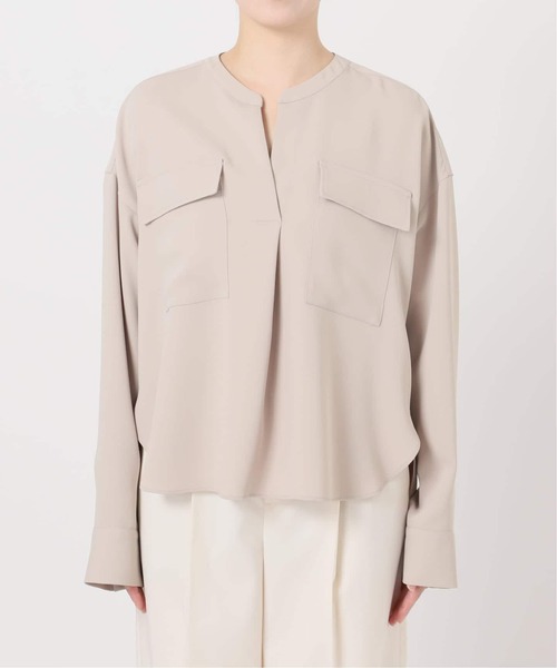 Noble（ノーブル）の「《追加・WEB限定カラー》ワークディテールドレープシャツ（シャツ/ブラウス・レディース・ホワイト系その他/ベージュ系その他/カーキ/チャコールグレー・FREE）」の6枚目の写真