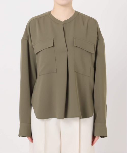 Noble（ノーブル）の「《追加・WEB限定カラー》ワークディテールドレープシャツ（シャツ/ブラウス・レディース・ホワイト系その他/ベージュ系その他/カーキ/チャコールグレー・FREE）」の8枚目の写真