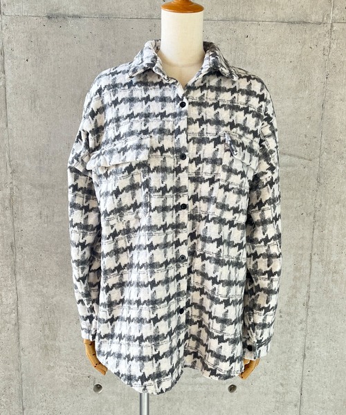 GLAMOROUS JANE(グラマラスジェーン)の「千鳥柄オーバーサイズ起毛シャツ(シャツ/ブラウス・レディース・ブラック/ホワイト・FREE)」の11枚目の写真