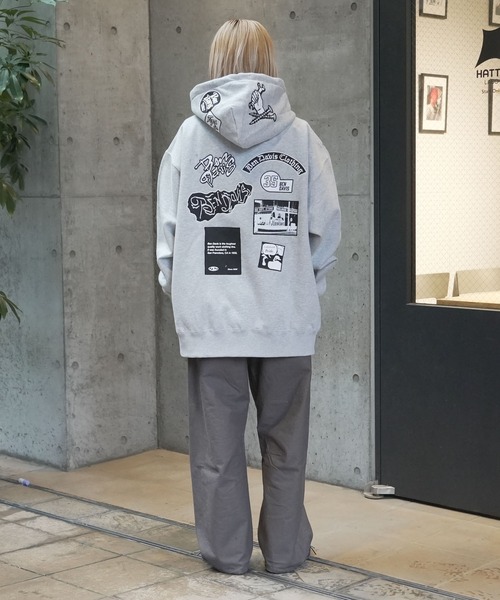 BEN DAVIS(ベンデイビス)の「【BEN DAVIS/ベンデイビス】【インパクト抜群のマルチワッペン】プルオーバーパーカー 豪華な振り刺繍 フードロゴデザイン(パーカー・メンズ・ブラック/杢グレー・X-LARGE/MEDIUM/LARGE)」の18枚目の写真