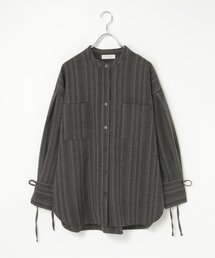 バンドカラーセットアップシャツ