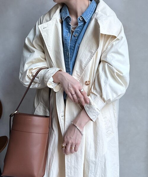 DouDou（ドゥドゥ）の「ライナー付トレンチコート（その他アウター・レディース・ベージュ/アイボリー・FREE）」の2枚目の写真