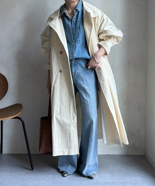 DouDou（ドゥドゥ）の「ライナー付トレンチコート（その他アウター・レディース・ベージュ/アイボリー・FREE）」の4枚目の写真