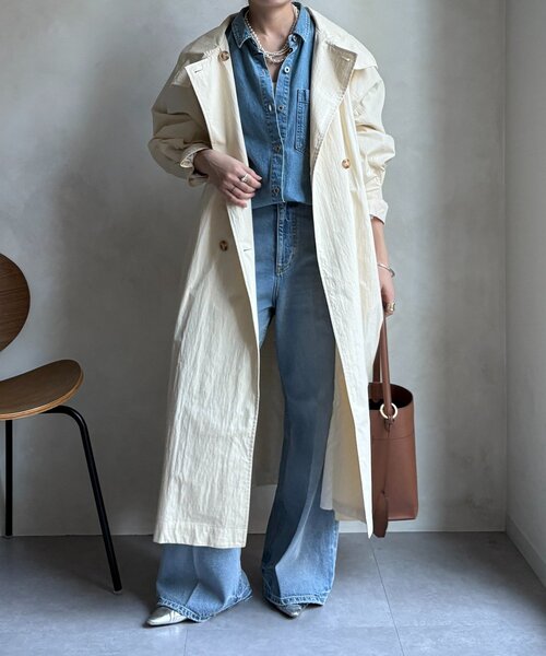 DouDou（ドゥドゥ）の「ライナー付トレンチコート（その他アウター・レディース・ベージュ/アイボリー・FREE）」の6枚目の写真