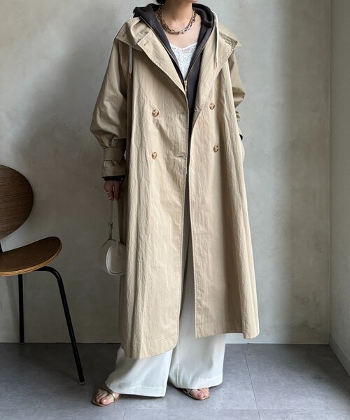 DouDou（ドゥドゥ）の「ライナー付トレンチコート（その他アウター・レディース・ベージュ/アイボリー・FREE）」の11枚目の写真