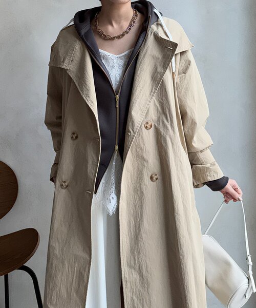 DouDou（ドゥドゥ）の「ライナー付トレンチコート（その他アウター・レディース・ベージュ/アイボリー・FREE）」の15枚目の写真