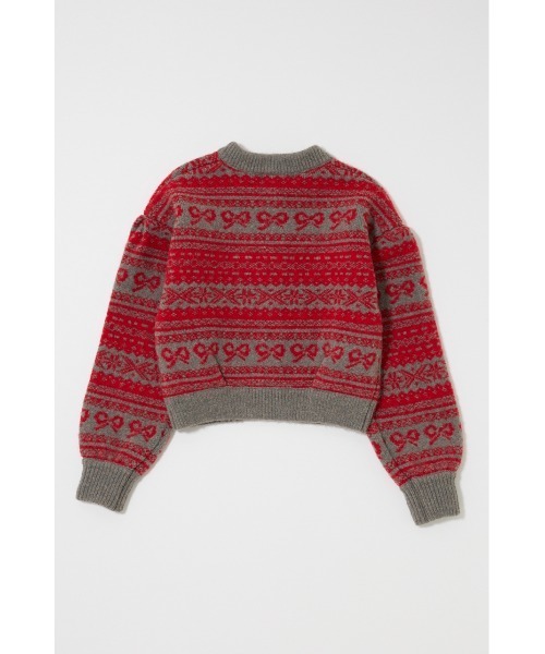 セール】【ZOZO・一部店舗限定】RIBBON FAIR ISLE ニットカーディガン