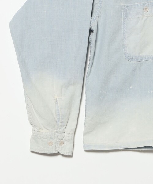 BEAMS(ビームス)の「Damage Chambray Shirt(シャツ/ブラウス・メンズ・ブルー/ブラック・S/M/L/XL)」の6枚目の写真