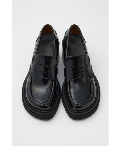 SLY（スライ）の「【2026SS新作】HEELED PENNY LOAFERS ヒールド ペニー ローファー（ローファー・レディース・ブラック/マルチ・SMALL/MEDIUM/LARGE）」の5枚目の写真