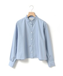 MidiUmi（ミディウミ）の「MidiUmi フリルショートシャツ（シャツ/ブラウス）」