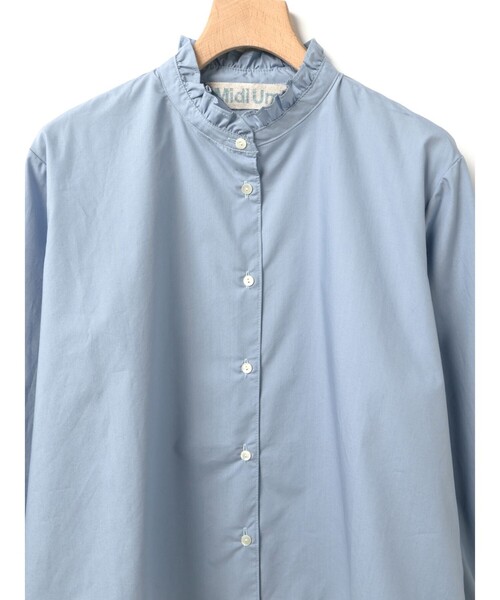 MidiUmi(ミディウミ)の「MidiUmi フリルショートシャツ(シャツ/ブラウス・レディース・オフホワイト/サックスブルー/ネイビー/ピンク・FREE)」の9枚目の写真