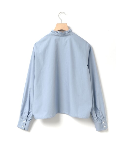 MidiUmi(ミディウミ)の「MidiUmi フリルショートシャツ(シャツ/ブラウス・レディース・オフホワイト/サックスブルー/ネイビー/ピンク・FREE)」の11枚目の写真