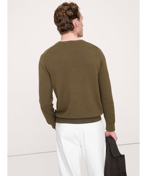 Banana Republic(バナナリパブリック)の「コットン クルーネック セーター(ニット/セーター・メンズ・ネイビー/ベージュ/ブラック/オリーブ・S/XL/L/M)」の7枚目の写真