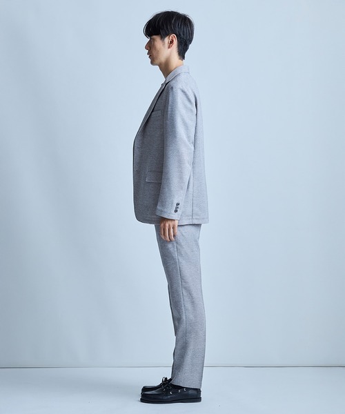 UNION STATION(ユニオンステーション)の「【セットアップ対応】カラミ織りスラックス〈通気性〉(スラックス・メンズ・ブラック/ライトグレー/ネイビー・S/M/L/LL)」の6枚目の写真