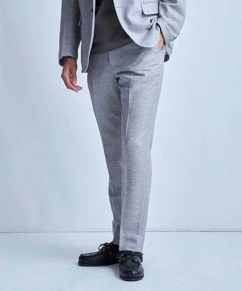 UNION STATION(ユニオンステーション)の「【セットアップ対応】カラミ織りスラックス〈通気性〉(スラックス・メンズ・ブラック/ライトグレー/ネイビー・S/M/L/LL)」の4枚目の写真