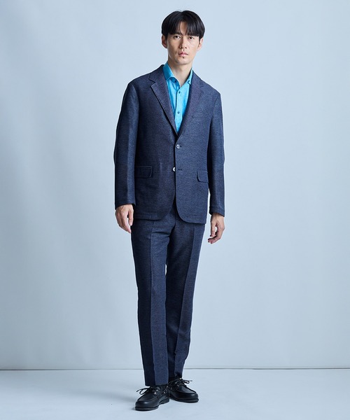 UNION STATION(ユニオンステーション)の「【セットアップ対応】カラミ織りスラックス〈通気性〉(スラックス・メンズ・ブラック/ライトグレー/ネイビー・S/M/L/LL)」の9枚目の写真