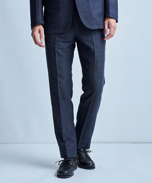 UNION STATION(ユニオンステーション)の「【セットアップ対応】カラミ織りスラックス〈通気性〉(スラックス・メンズ・ブラック/ライトグレー/ネイビー・S/M/L/LL)」の8枚目の写真