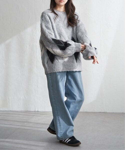 VENCEEXCHANGE(ヴァンスエクスチェンジ)の「アーガイルニットプルオーバー(ニット/セーター・レディース・ネイビー/ブラウン/グレー・FREE)」の14枚目の写真