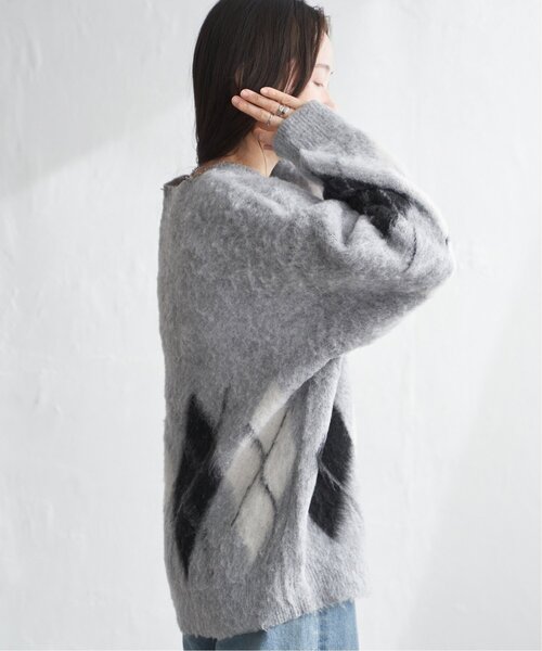 VENCEEXCHANGE(ヴァンスエクスチェンジ)の「アーガイルニットプルオーバー(ニット/セーター・レディース・ネイビー/ブラウン/グレー・FREE)」の16枚目の写真