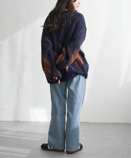 VENCEEXCHANGE(ヴァンスエクスチェンジ)の「アーガイルニットプルオーバー(ニット/セーター・レディース・ネイビー/ブラウン/グレー・FREE)」の18枚目の写真