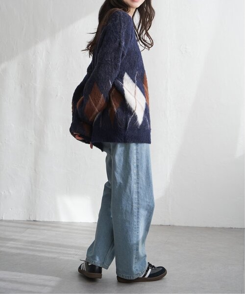 VENCEEXCHANGE(ヴァンスエクスチェンジ)の「アーガイルニットプルオーバー(ニット/セーター・レディース・ネイビー/ブラウン/グレー・FREE)」の19枚目の写真