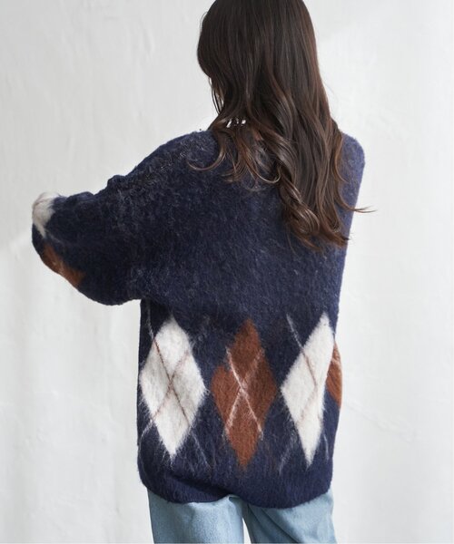 VENCEEXCHANGE(ヴァンスエクスチェンジ)の「アーガイルニットプルオーバー(ニット/セーター・レディース・ネイビー/ブラウン/グレー・FREE)」の21枚目の写真