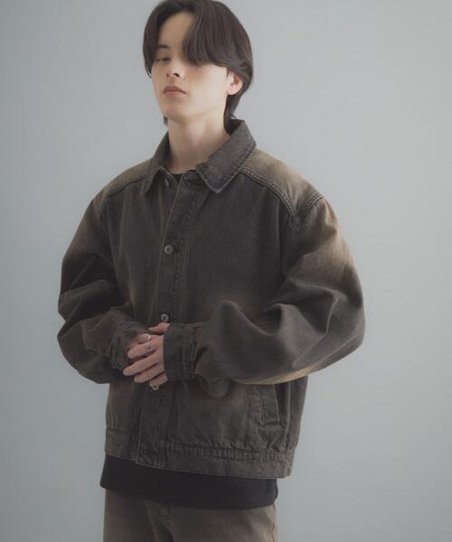SENSE OF PLACE by URBAN RESEARCH(センスオブプレイスバイアーバンリサーチ)の「ヴィンテージライクデニムブルゾン(デニムジャケット・メンズ・ライトカーキ/ブラック/インディゴブルー・LARGE/MEDIUM)」の6枚目の写真
