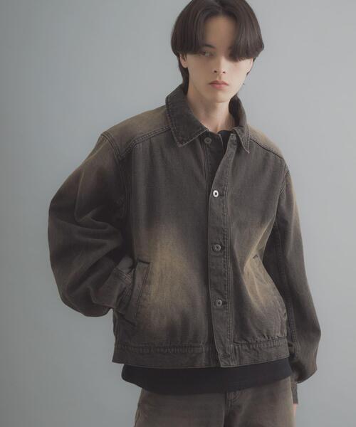 SENSE OF PLACE by URBAN RESEARCH(センスオブプレイスバイアーバンリサーチ)の「ヴィンテージライクデニムブルゾン(デニムジャケット・メンズ・ライトカーキ/ブラック/インディゴブルー・LARGE/MEDIUM)」の8枚目の写真