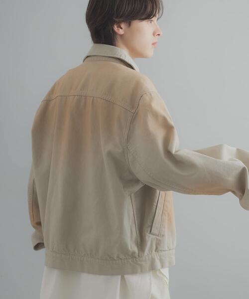 SENSE OF PLACE by URBAN RESEARCH(センスオブプレイスバイアーバンリサーチ)の「ヴィンテージライクデニムブルゾン(デニムジャケット・メンズ・ライトカーキ/ブラック/インディゴブルー・LARGE/MEDIUM)」の16枚目の写真