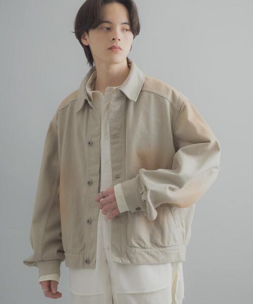 SENSE OF PLACE by URBAN RESEARCH(センスオブプレイスバイアーバンリサーチ)の「ヴィンテージライクデニムブルゾン(デニムジャケット・メンズ・ライトカーキ/ブラック/インディゴブルー・LARGE/MEDIUM)」の17枚目の写真