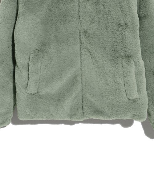 HIGH SCHOOL DISCO(ハイスクールディスコ)の「ZIP FUR JACKET_KHAKI(ムートンコート・レディース・その他・FREE)」の4枚目の写真