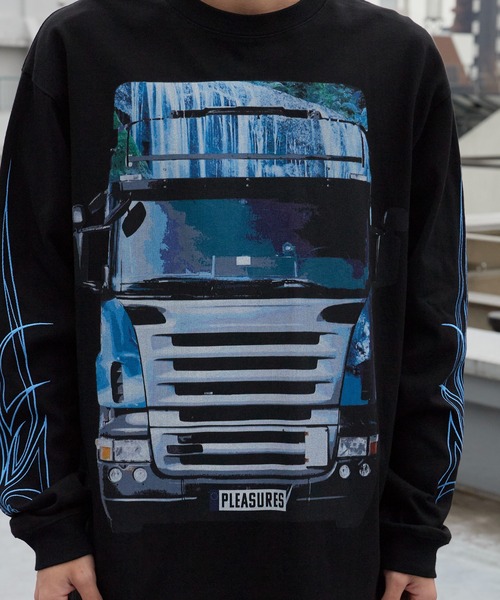 PLEASURES（プレジャー）の「PLEASURES/プレジャーズ SEMI HEAVYWEIGHT LONG SLEEVE デジタルプリント ロングスリーブ Tシャツ ロンT 2026年春夏（Tシャツ/カットソー・メンズ・ブラック・M/L/XL）」の13枚目の写真