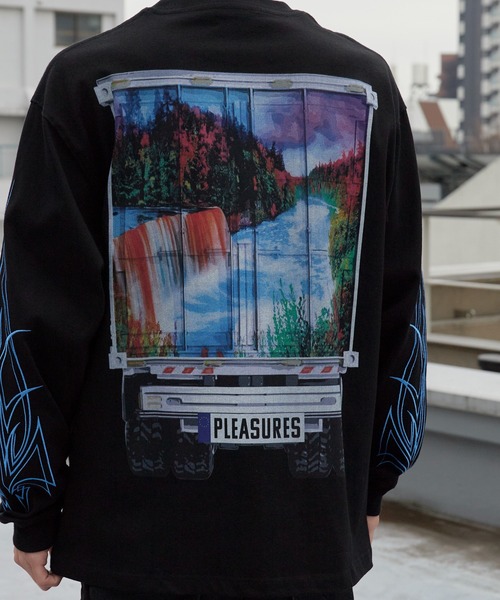 PLEASURES（プレジャー）の「PLEASURES/プレジャーズ SEMI HEAVYWEIGHT LONG SLEEVE デジタルプリント ロングスリーブ Tシャツ ロンT 2026年春夏（Tシャツ/カットソー・メンズ・ブラック・M/L/XL）」の9枚目の写真