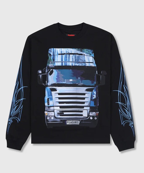 PLEASURES（プレジャー）の「PLEASURES/プレジャーズ SEMI HEAVYWEIGHT LONG SLEEVE デジタルプリント ロングスリーブ Tシャツ ロンT 2026年春夏（Tシャツ/カットソー・メンズ・ブラック・M/L/XL）」の2枚目の写真