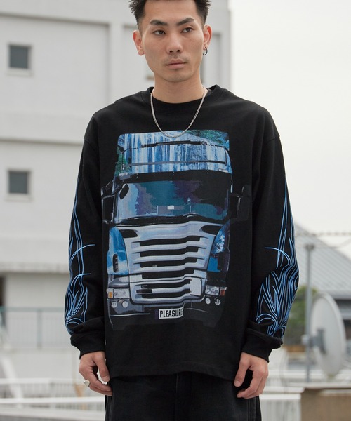 PLEASURES（プレジャー）の「PLEASURES/プレジャーズ SEMI HEAVYWEIGHT LONG SLEEVE デジタルプリント ロングスリーブ Tシャツ ロンT 2026年春夏（Tシャツ/カットソー・メンズ・ブラック・M/L/XL）」の6枚目の写真