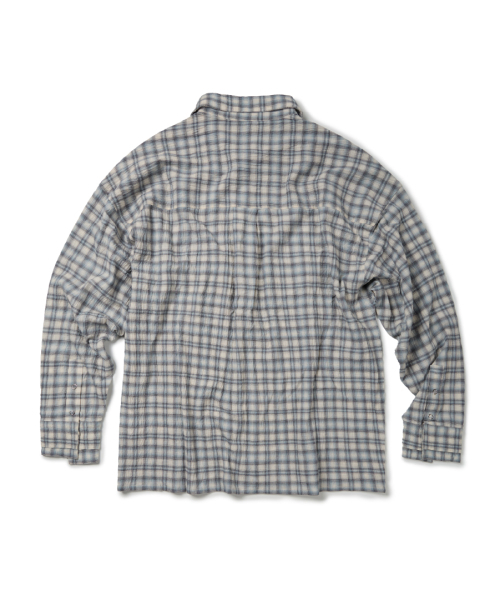 ETCE（イーティーシーイー）の「LAYERED CUFFS CHECK SHIRT (WHITE)（シャツ/ブラウス・レディース・その他・M/L/XL）」の2枚目の写真
